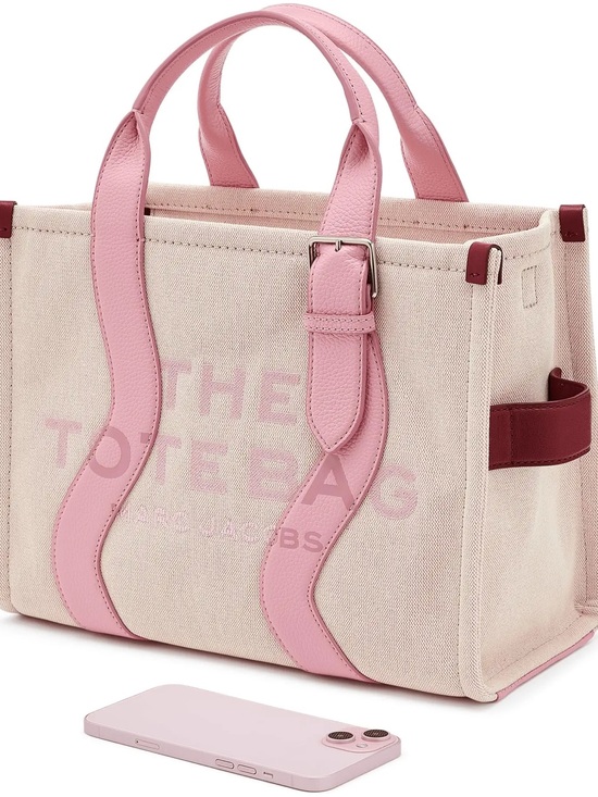Marc Jacobs Handbags - BRAND NEW Marc Jacobs The Wavy Medium Tote with Pink Leather Trim